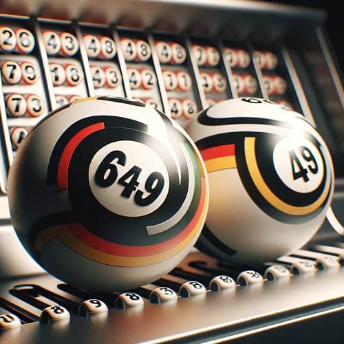 twee lotto ballen met kleuren van Duitse vlag